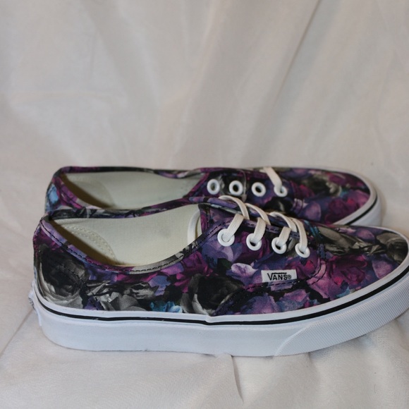 New in box Vans dark purple floral authentics - Picture 3 of 4
