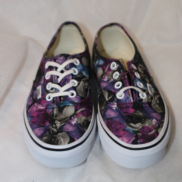 New in box Vans dark purple floral authentics - Picture 4 of 4