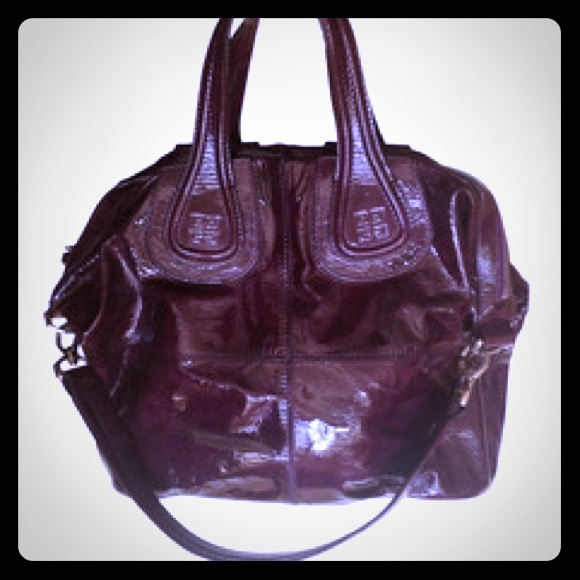 Givenchy patent nightingale in eggplant purple