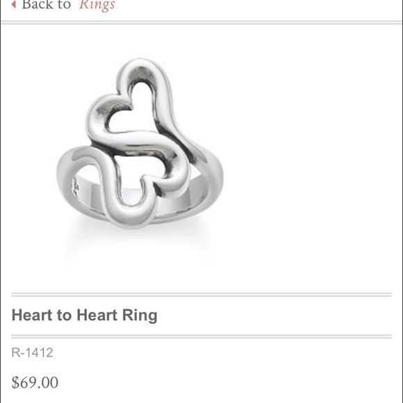 James Avery Heart to heart ring - Picture 2 of 2