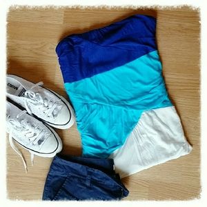 BOGO !!!!!! Color Block Studio Y Strapless Top