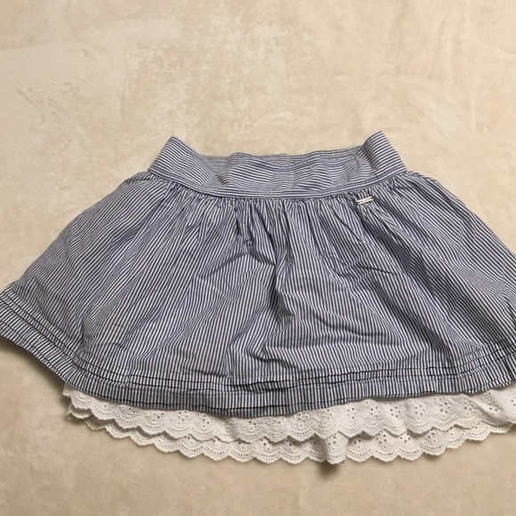 Hollister striped skirt, eyelet detailing