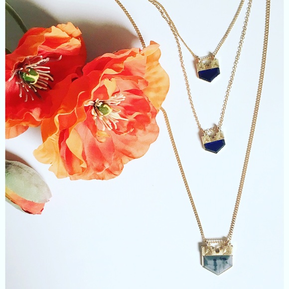 LAST ONE❗️[HP] Grey three stone layered necklace - Picture 2 of 4