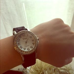 Jeweled Big-Faced Watch AND Strappy Bracelet