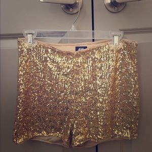 H&M high waisted sequined shorts