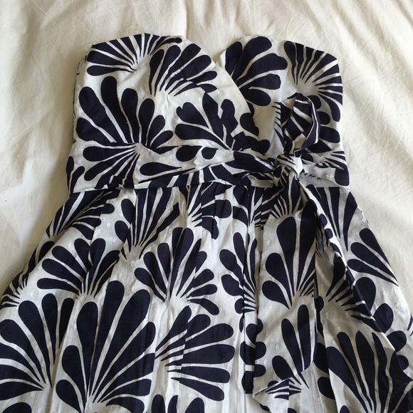 Southern Frock Dresses & Skirts - Southern Frock navy and white strapless dress