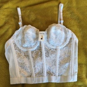 White lace corset