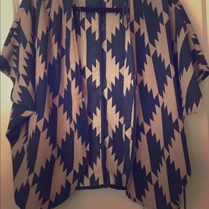 Aztec print kimono