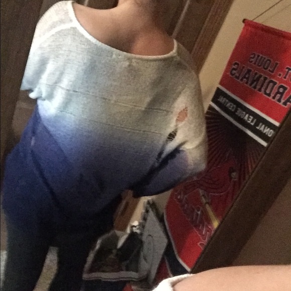 NEW UNWORN distressed ombré sweater - medium - Picture 2 of 4