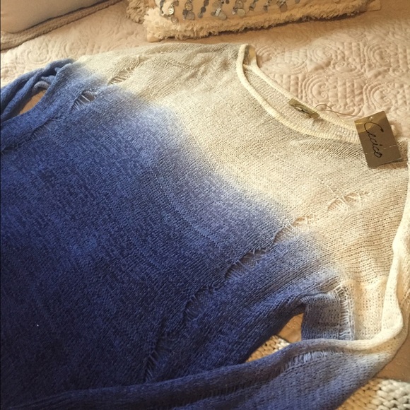 NEW UNWORN distressed ombré sweater - medium - Picture 3 of 4