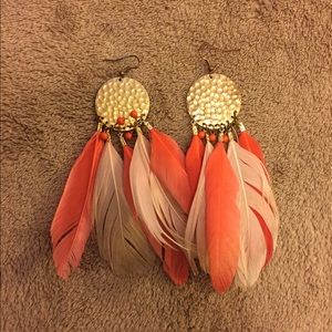 Feather earrings
