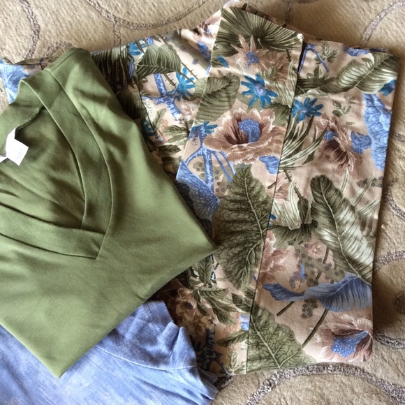 Eric Spencer Pants - Foliage print cotton crop pants 🌿HOST PICK🌿