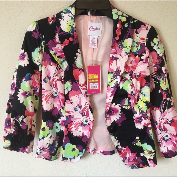 Candie's Floral Print Blazer