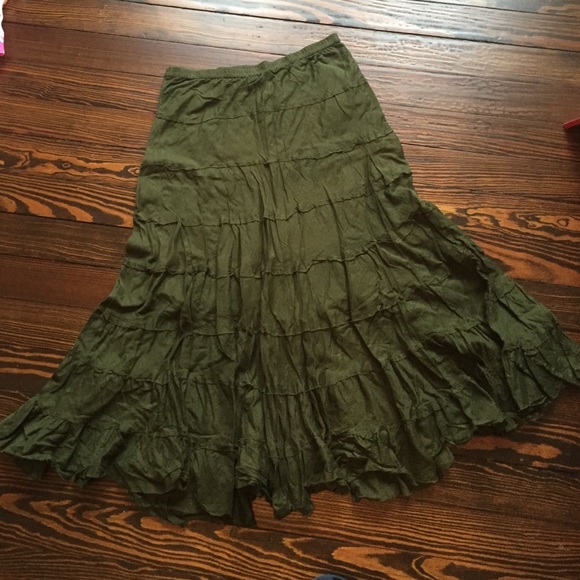 Beautiful boho green skirt