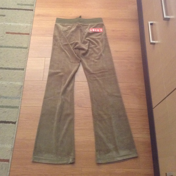 Olive green velour lounge pants size Small