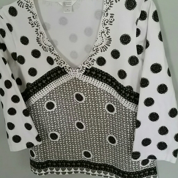 Christopher &Banks Top, 3/4sleeves - Picture 2 of 4