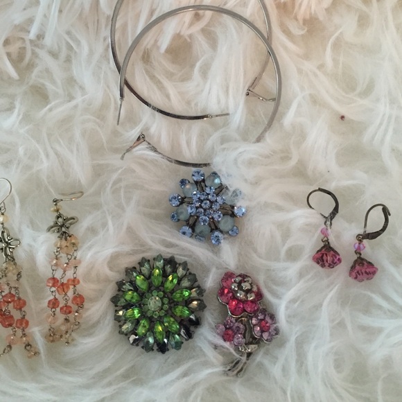 Earring and brooch bundle
