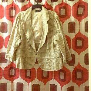 Blazer tan and brown strips