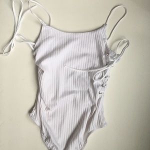 Side Lace-Up Bodysuit