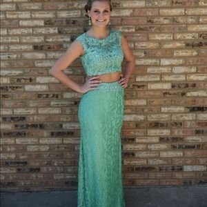 Mint Clarisse prom dress
