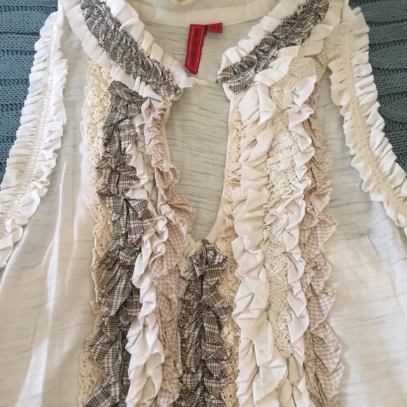 Anthropologie Cream Top