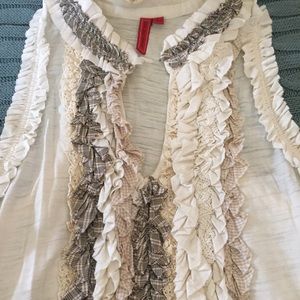 Anthropologie Cream Top