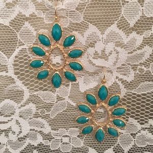 Gold & turquoise earrings