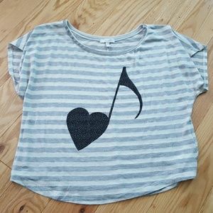 Cute top for music lovers!