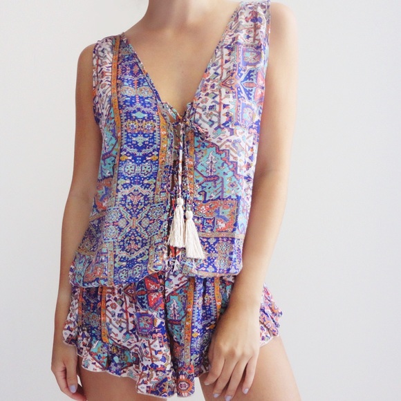 SOLD OUT ❌ Jasmine Printed Romper - Picture 3 of 4