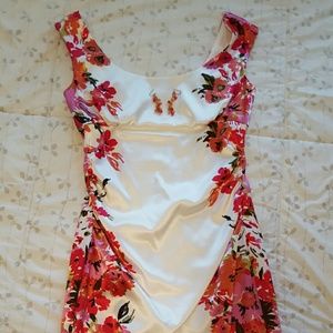 Flattering floral glove dress