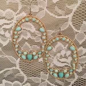 Mint oval hoops