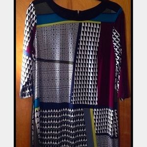 Retro Geometric Stretchy Dress
