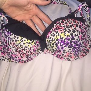 Cheetah print 34C push up bathing suit top from VS