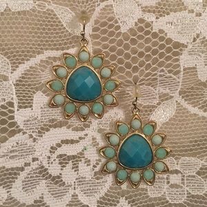 Turquoise and mint earrings