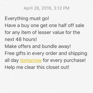 Everything must go!