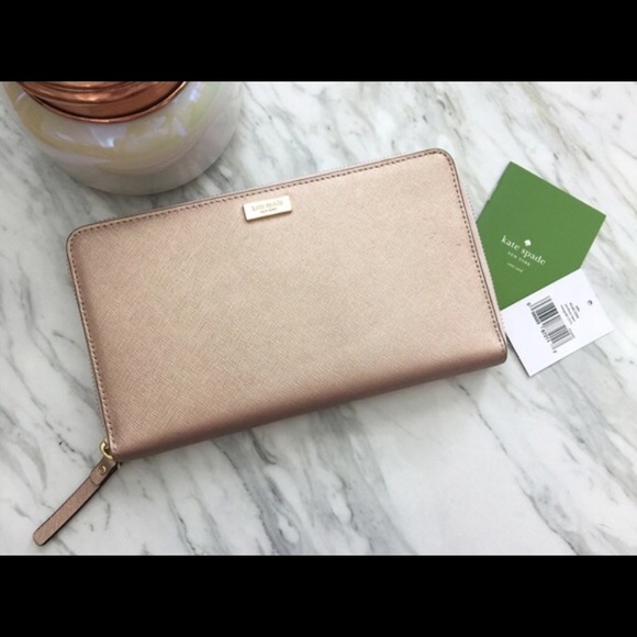 NWT Kate spade newbury lane Rosegold Talla wallet