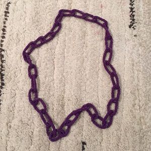 Purple chain link necklace