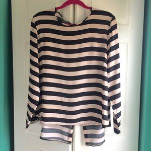 H&M Striped Button-Back Blouse