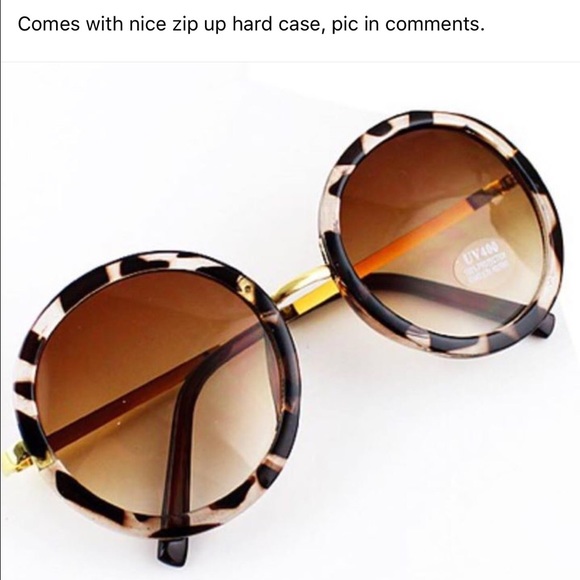 Oversize sunnies w/case
