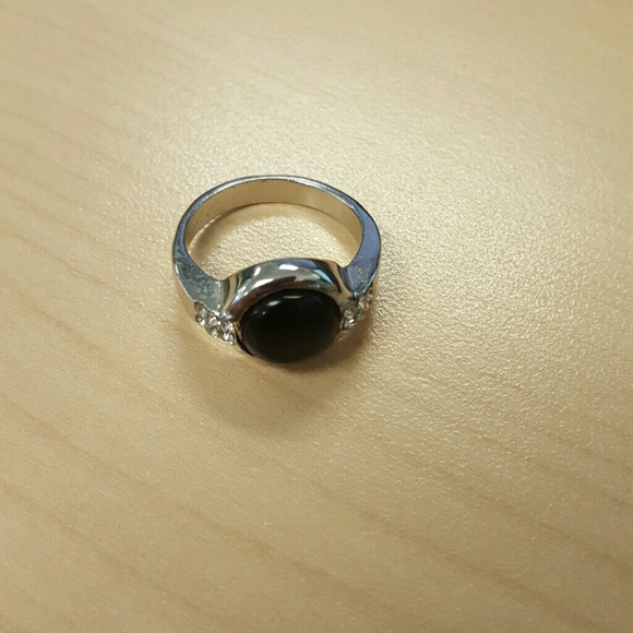 Black and silver ring