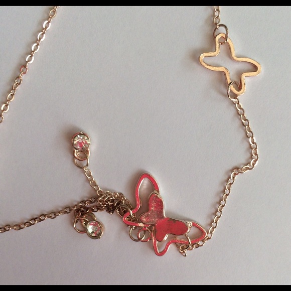 Copper Butterfly Ankle Bracelet