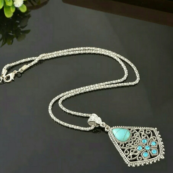 Devin Nicole's Designs Jewelry - LAST ONE Turquoise boho Gypsy Stone Necklace