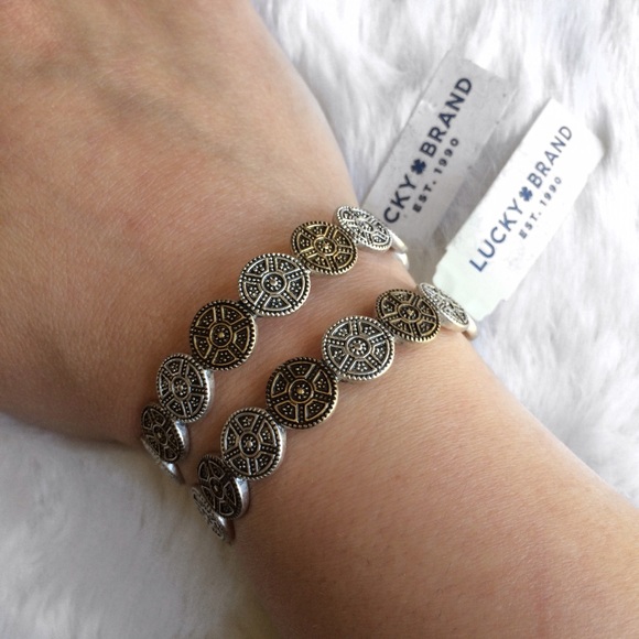 Lucky Brand Boho Gold & Silver Adjustable Cuff - Picture 2 of 4