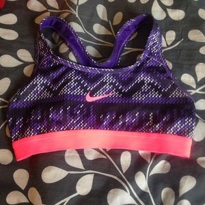 Purple Nike Pro Sports bra