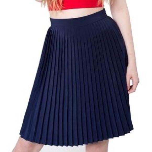 American Apparel Chiffon Pleated Skirt