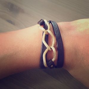 Gorjana brown leather wrap bracelet