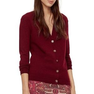 Tory Burch Madison Cardigan in Red Agate