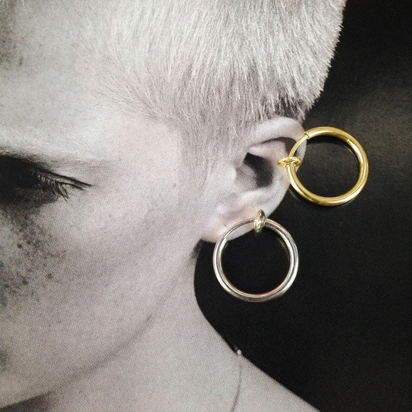 2 Clip On Rings • Gold + Silver 13mm