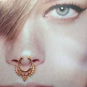 Faux Septum Ring in Rose Gold tone