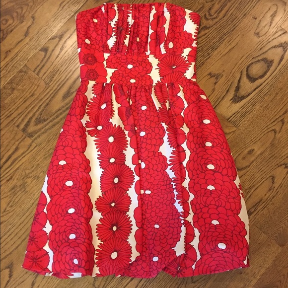 Silk strapless dress